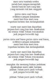 Lirik lagu putus cinta soal biasa. Lirik Lagu Jangan Bersedih Tiffany Kenanga Recorder Keyboard Suling Chord Piano