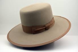 Bolero Hat The Nomad Tan Fur Felt Amish Crown Wide Brim Etsy Wide Brim Hat Men Hats For Men Bolero Hat