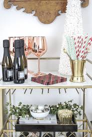 A bar cart in lieu of a nightstand gives you more room for stuff you love. A Very Merry Christmas Bar Cart Hop 11 Magnolia Lane