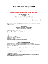 Pdf 20150507100501akta pendidikan 1996 dan peraturan pendidikan malaysia amalina aminur academia edu. Akta Pendidikan 1996
