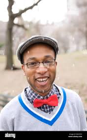 Nerd in eyeglasses bow tie hi-res stock photography and images