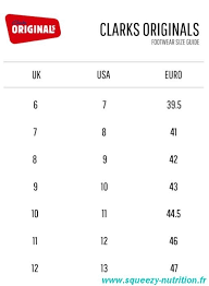 Clarks Size Chart Squeezy Nutrition Fr