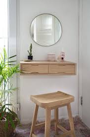 Oak Floating Dressing Table Floating Desk Small Dressing Table Scandinavian Style Dressing Table Design Simple Dressing Table Dressing Table For Small Space