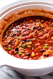 The dish appears white when cooked and is more of a soup rather than a thickened stew. My Favorite Slow Cooker Chicken Chili Recipe Sally S Baking Addiction