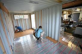 Shipping Container Homes How To Diy Own Home Add Floor Heat With Tubes Futura Ho Building A Container Home Shipping Container Office Container House Plans