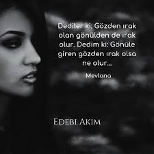 Dediler Ki Gozden Irak Olan Gonulden De Irak Olur Dedim K Guzel Soz Ozlu Sozler Alintilar