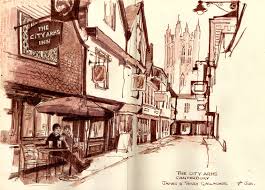 Canterbury I Ve Lived Here For 3 5 Years And Haven T Sketched The Town Urban Sketchers Urban Sketching Sketches