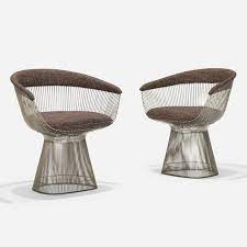 An icon of the modernist era, this dining chair was originally designed by warren platner. Warren Platner Dining Chairs Pair 1966 Artsy