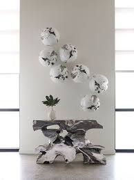 Phillips Collection Root Wall Balls Venice Freeform Console Table Silver Leaf Phillips Collection Decor Medallion Wall Decor