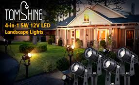Amazon Com Tomshine Landscape Lights 5w 12v Low Voltage Outdoor Spotlights Waterproof Ip65 Plug In Landscape Lighting For Walls Trees Flags Patio Garden And Yard Home Improvement