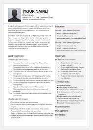 05/20/2021 50+ free microsoft word resume templates to download. Office Manager Resume Templates For Word Word Excel Templates