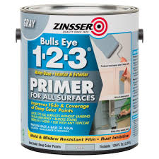 Zinsser Bulls Eye 1 2 3 126 Oz Gray Water Based Interior Exterior Primer And Sealer