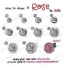 Pin By Leslie Fimple On Kaartjes In 2020 Roses Drawing Simple Doodles Flower Drawing