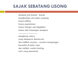 Tendang dan tumbuk ibu adalah lumrahnya. Kumpulan Puisi Ws Rendra Ppt Download