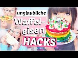 Life Hacks Mit Einem Waffeleisen Viktoriasarina Youtube Waffeleisen Victoria Und Sarina Regenbogen Essen