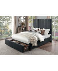 Homelegance Bartly Upholstered Bed W Storage Drawers King Reviews Furniture Macy S Platform Bed With Storage Upholstered Beds Storage Bed Queen