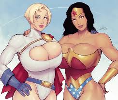 Power Girl & Wonder Woman Breast To Breast (Devilhs) [DC] : r superheroporn
