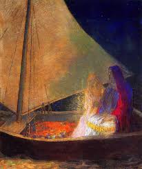 Paintings Boat With Two Figures Odilon Redon Odilon Redon Redon Art