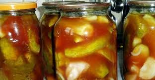 огурцы с кетчупом чили рецепт на 1 литровую банку Recept Ogurcov S Ketchupom Chili Na Litrovuyu Banku Bez Sterilizacii