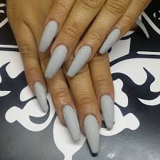 1000+ nail ideas on pinterest. Long Grey Matte Nails Idea Ladystyle