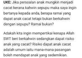Anak putri, cucu putri sampai ke bawah. Betul Ke Boleh Bantutkan Zuriat Ini Penjelasan Hukum Menikahi Sepupu Sendiri Erin Sakura