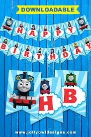 Banner Free Thomas The Train Birthday Printables Thomas The Train Happy Birthday Printable Banner In 2020 Happy Birthday Printable Thomas Birthday Parties Thomas The Train Birthday Party