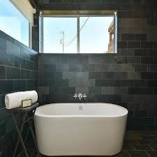 Natural bathroom flooring natural materials can add a masculine, earthy feel to baths. Dark Gray Slate Shower Floor Design Ideas