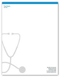 Physician medical doctor letterhead zazzle com. Doctor S Stethoscope Letterhead Letterhead Prescription Pad Medical Prescription