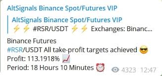 A crypto signal is simply an instruction on what cryptocurrency trade position to open in the market and this signal will contain all the relevant information in that regard. Top 5 Binance Trading Signal Channels On Telegram Altsignals Io