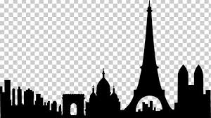 Paris black and white drawing. Paris Silhouette Skyline Photography Drawing Png Clipart Art Black And White City Drawing Landmark Free Png