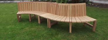 Use this step by step guide to build an easy to assemble garden bench in under an hour. Curved Wooden Garden Benches Handcrafted In Yorkshire Woodcraft Uk