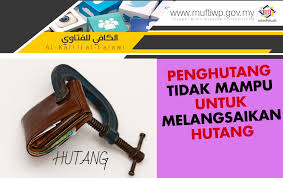 Saya ingin bertanya seputar masalah hutang… sekitar 3 thn yg lalu saya menjadi nasabah sebuah bank…kemudian saya dikirimkan sebuah kartu kredit.dan ada semacam formulirnya gtu utk persetujuan… waktu itu saya tdk berminat dan juga tdk faham masalah perbankan… Pejabat Mufti Wilayah Persekutuan Al Kafi 939 Penghutang Tidak Mampu Untuk Melangsaikan Hutang