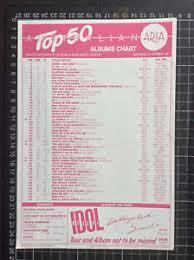 Details About Aria Top 40 Pop Music Chart 13 9 87 Australian Record Shop Flier Kylie Minogue