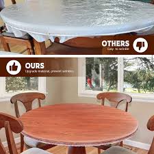 Our formal cherry dining room table i only cover when we are having a holiday and using it. Buy Garneck Round Table Protector Cover Transparent Pvc Protector Cover Table Top Protector Cover With Elastic Band Suitable For Round Tables Online In Turkey B08v8bvjjr