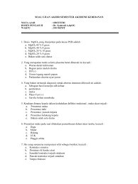 Bacalah soal dengan cermat 2. Soal Ujian Akhir Semester Akedemi Kebidanan Pdf