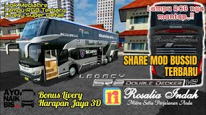 Livery bussid bimasena sdd terbaik bimasena sdd bussid v3.3 link livery (free) 1. Share Mod Bussid Terbaru Sr2 Double Decker V2 Livery Rosalia Indah Bus Simulator Indonesia Youtube