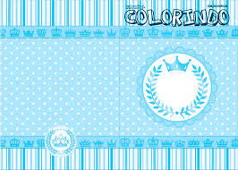 Capa De Livro Infantil Para Colorir Revista Colorindo Realeza Azul Fazendo A Nossa Festa Colorir Festa Kit Colorir