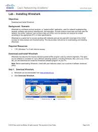 3) run a test network traffic capture on any network interface. 3 4 1 1 Lab Installing Wireshark Pdf Operating System System Software