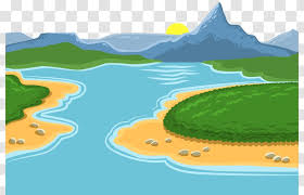 Cartoon boat sailing on river scene on a sunny summer day free motion graphic background animated vj loop royalty free. Euclidean Vector River Computer File Ecoregion Cartoon Valley Landscape Material Transparent Png