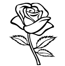 Rose hyper sympa aux nombreuses feuilles épanouies. Coloriage Rose En Noir Dessin Gratuit A Imprimer