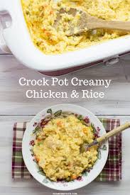 Crock Pot Creamy Chicken And White Rice Recipe Creamy Chicken Creamy Chicken And Rice Chicken Slow Cooker Recipes