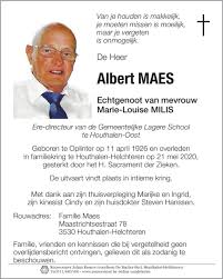 Albert Maes 21 05 2020 Inmemoriam