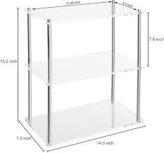 Shop wayfair for all the best stainless steel kitchen sinks. 3 Tier Clear Acrylic Stainless Steel Tabletop Display Shelf Mygift