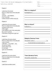 There S A Hole In My Sidewalk Poetry Analysis Worksheet Poetry Analysis Worksheet Poetry Analysis Poetry Worksheets