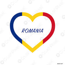 Rumänien romania flagge aufnäher patch 5 x 8. Rumanien Flagge Im Herzen Ich Liebe Mein Land Zeichen Stock Vektorgrafi Crushpixel