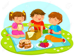 Trzy Słodkie Dzieci Piknik SVG, Cliparty, ilustracje stockowe oraz  ilustracje wektorowe Royalty Free. Image 31062351