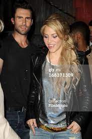 Adam Shakira The Voice Shakira Leather Jacket Maroon 5