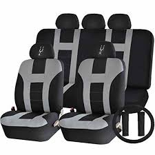 Nba San Antonio Spurs Headrests And Racing Style Universal Car Seat Cover Combo Gray Continue To The Produc Automotive Seat Covers Seat Covers Carseat Cover