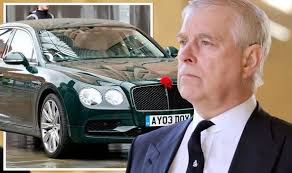Prince Andrew leaves father's funeral in brand new £220,000 Bentley