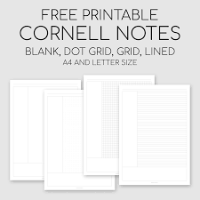 Free printable note taking templates pdf. Printable Cornell Notes Template